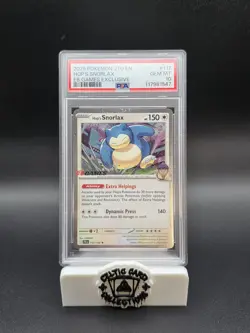 Pokemon Journey Together PSA10 Hop's Snorlax EB Games Exclusive Black Star Promo - Image 1