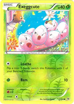 Pokemon - Exeggcute - 1/108 - Common - Reverse Holo - XY - Roaring Skies - NM - Image 1