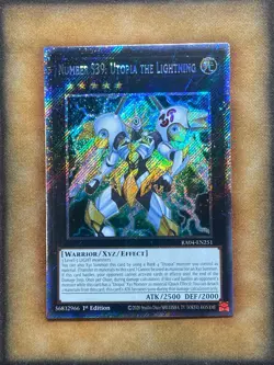 Yugioh Number S39: Utopia the Lightning RA04-EN251 Platinum Secret Rare 1st NM - Image 1