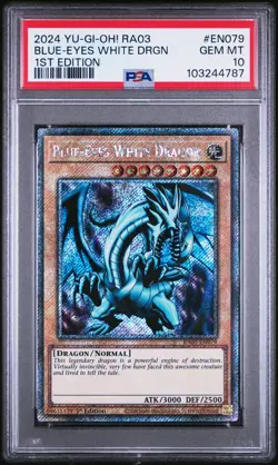 2024 YU-GI-OH! RA03-QUARTER CENTURY BONANZA 1ST ED BLUE-EYES WHITE DRAGON PSA 10 - Image 1