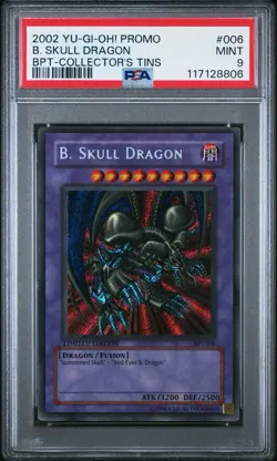 2002 YU-GI-OH! B. SKULL DRAGON COLLECTOR'S TINS BPT-006 PSA 9 MINT - Image 1