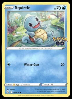 Squirtle 015/078 Pokemon Go TCG trading card - Image 1