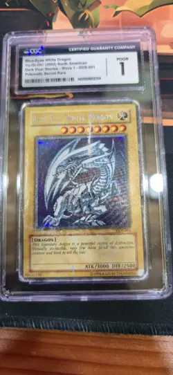 CGC 1 Yu-Gi-Oh! Dark Duel Stories Blue-Eyes White Dragon DDS-001 - Image 3