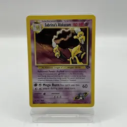Pokemon TCG 2000 Gym Challenge: Sabrina’s Alakazam 16/132 Rare Holo Card - LP/NM - Image 1