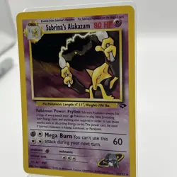 Pokemon TCG 2000 Gym Challenge: Sabrina’s Alakazam 16/132 Rare Holo Card - LP/NM - Image 4