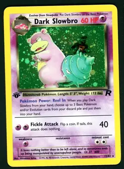 Pokemon Card Dark Slowbro 12/82 Team Rocket Set 1st Edition Holo Foil NM - Image 1