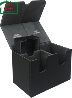 AEGIS GUARDIAN Card Deck Box with Dice Tray for MTG Cards Commander Deck Box Hol - Image 1