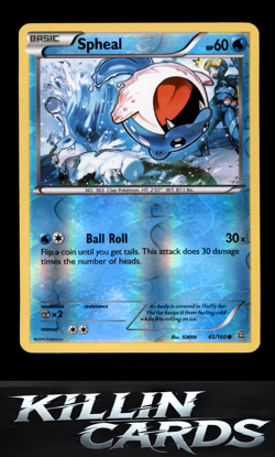 Reverse Holofoil Spheal (45) 45/160 Pokemon Common XY - Primal Clash Card NM - Image 1