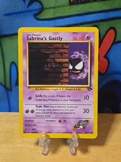 Pokemon Card - Sabrina's Gastly (96) Gym Challenge 96/132 Common - Image 1