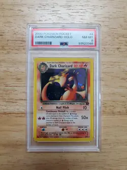 Pokemon PSA 8 NM-MINT 2000 Dark Charizard Team Rocket Holo Card - Image 1