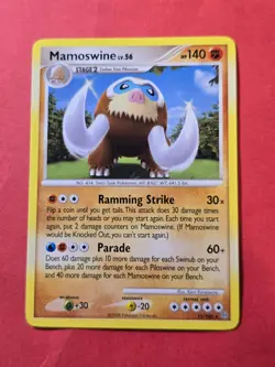 2008 Pokemon Diamond and Pearl Stormfront #21 Mamoswine, R, NF/H, cd2 - Image 1