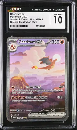 POKEMON CGC 10 2023 SV 151 Charizard ex 199/165 SIR ENGLISH *0049 - Image 1