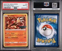 PSA 8 NM-MT Groudon 81/168 Gamestop Exclusive Stamped Cosmos Holo Pokemon 2018 - Image 3