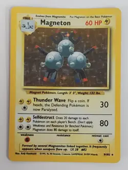 POKEMON MAGNETON 9/102 HOLO BASE SET UNLIMITED LP-NM - Image 1
