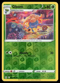 Gloom 002/196 Reverse Holo Pokemon Lost Origin LP - Image 1