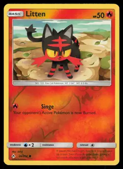 Litten 26/214 Reverse Holo Pokemon Unbroken Bonds LP - Image 1