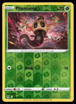 Phantump 016/196 Reverse Holo Pokemon Lost Origin LP - Image 1