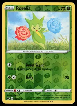 Roselia 003/202 Reverse Holo Pokemon Sword & Shield LP - Image 1