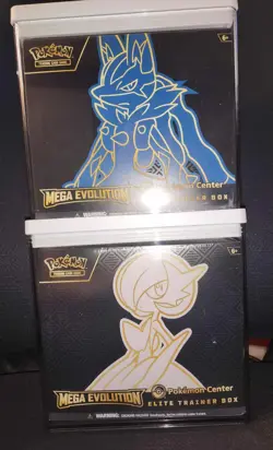 Mega Evolution Gardevoir & Lucario Pokemon Center ETB Sealed Set of 2 w/ Cases - Image 1