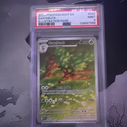 2025 Pokemon SAWSBUCK 92/86 White Flare EN Illustration Rare MINT PSA 9 - Image 1