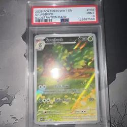 2025 Pokemon SAWSBUCK 92/86 White Flare EN Illustration Rare MINT PSA 9 - Image 2