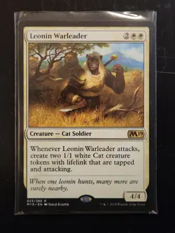 Leonin Warleader, Core Set 2019, MTG - Magic the Gathering, Regular - Image 1