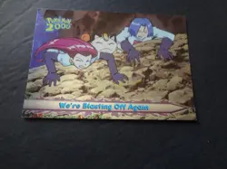 2000 Topps Pokemon the Movie Silver Foil #71 We're Blasting Off Again - Image 1