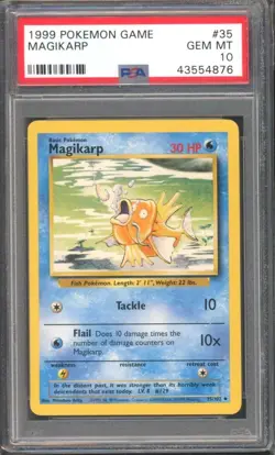 MAGIKARP #35 PSA 10 1999 POKEMON Base Set Unlimited WOTC - Image 1