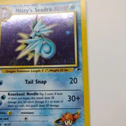 Pokemon TCG Misty's Seadra Prerelease 9/132 Gym Heroes Holo NM/LP - Image 3