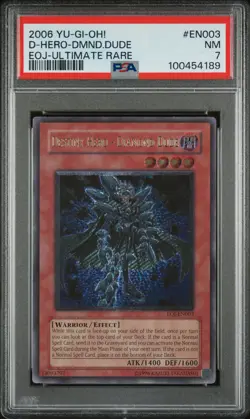 2006 YUGIOH EOJ-EN003 DESTINY HERO-DIAMOND DUDE ULTIMATE PSA 7 NM #100454189 - Image 1