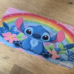 Stitch Rainbow Rubber Playmat Play Mat For Tcg Trading Card Games Disney Lorcana - Image 1