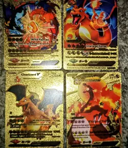 Charizard VMAX Gold Foil Pokemon Card Whirlpool Hellfire 500K 4 Set - Image 1