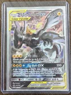Pokemon Pikachu & Zekrom GX Tag Team Card - Image 1