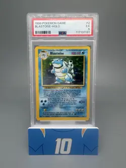 Blastoise 1999 Pokemon Base Set Holo Card #2 PSA 5 - Image 1