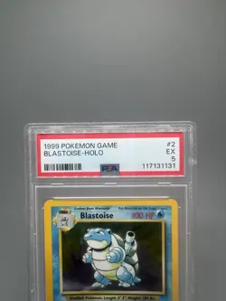 Blastoise 1999 Pokemon Base Set Holo Card #2 PSA 5 - Image 2