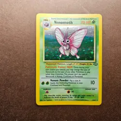 Venomoth 13/64 Pokemon Jungle Holo Rare Card - MP - Image 1