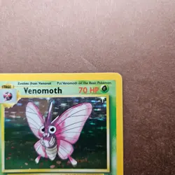 Venomoth 13/64 Pokemon Jungle Holo Rare Card - MP - Image 3