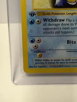 Pokemon Wartortle Card First Edition Shadowless 042/102 Base Set Lightly Played - Image 5