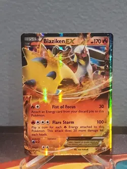 Blaziken EX XY54 Black Star Promo Pokemon Card MP See Description - Image 1