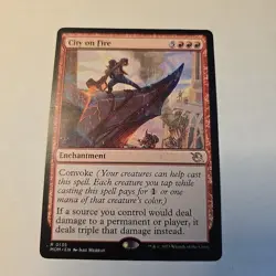 City on Fire - March of the Machine - Regular - NM - MTG - Image 1
