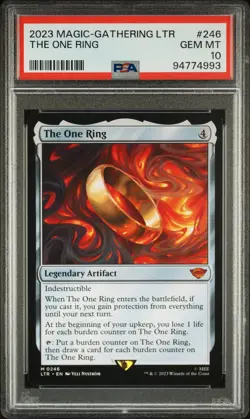 2023 MTG THE LORD OF THE RINGS: TALES OF MIDDLE-EARTH #246 THE ONE RING PSA 10 - Image 1