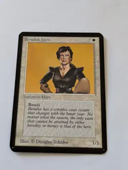 WOTC MTG Vintage Alpha Edition Benalish Hero (NM) CCG Magic the Gathering - Image 2