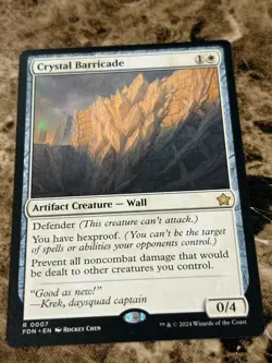 CRYSTAL BARRICADE Magic MTG Foundations - Image 1