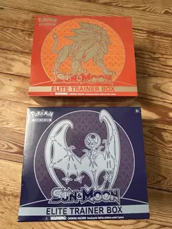 Sun & Moon Base Set ETB Set (Solgaleo & Lunala) Factory Sealed Elite Trainer Box - Image 1