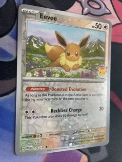 Eevee (74/131) [Reverse Holo] (NM) - Prismatic Evolutions Pokemon Day 2025 Promo - Image 2