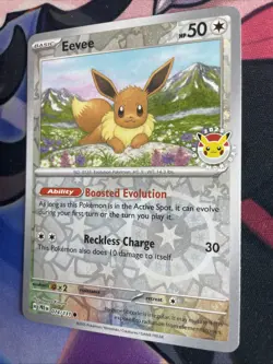 Eevee (74/131) [Reverse Holo] (NM) - Prismatic Evolutions Pokemon Day 2025 Promo - Image 3
