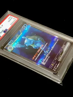 2023 PSA 10 Graded Pokemon Blastoise ex SAR 202/165 sv2a 151 Japanese Pokemon - Image 3