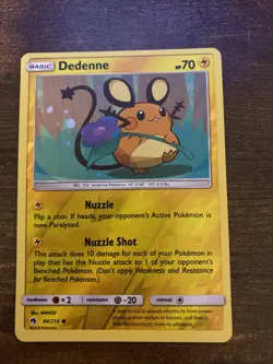 1x Dedenne - 84/214 - Common - Reverse Holo Lost Thunder Pokemon Near Mint - Image 1