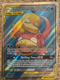 Slowpoke & Psyduck GX (Full Art) 217/236 Sm-Unified Minds Holo Pokemon TCG - Image 1
