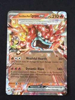 Hearthflame Mask Ogerpon Ex 17/131 Prismatic Evolutions PRE -NM- Pokemon TCG - Image 1